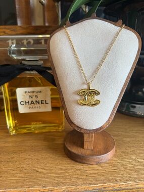 ❤️Chanel Mattelassé Charm on a 14K gold plated over stainless steel chain 18” ❤️